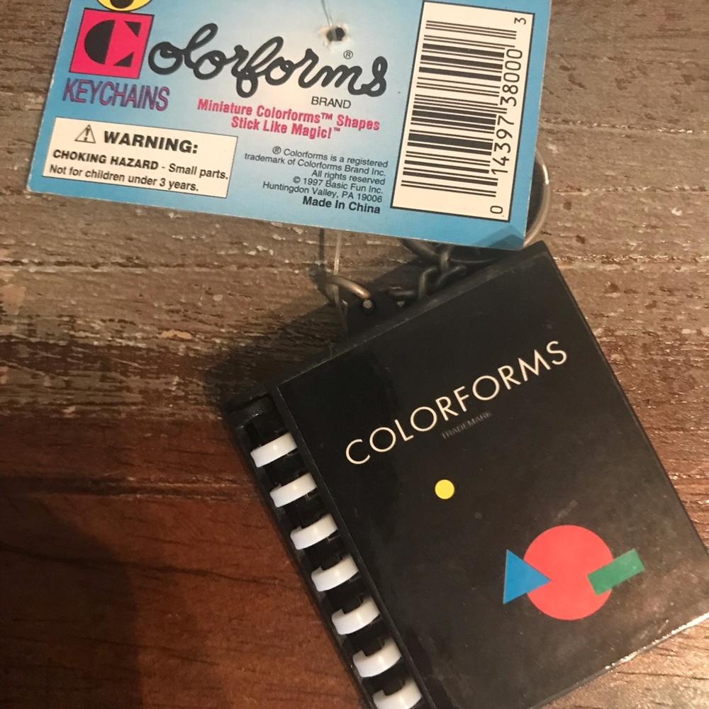 Vintage miniature Colorforms keychain complete unused